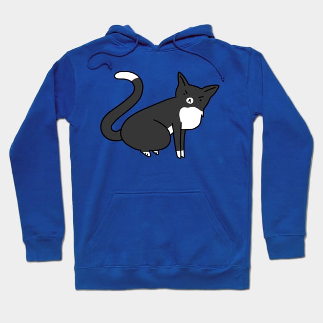 Angry Tuxedo Kitty Hoodie by saradaboru